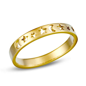 Star Phase Ring Gold