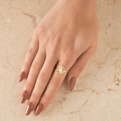 Sunflower Two Tone Ring