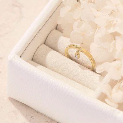Noori Charm Moonstone Ring Gold