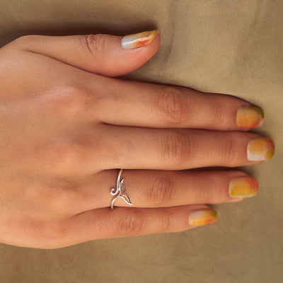 Spirited Dolphin Tail Ring
