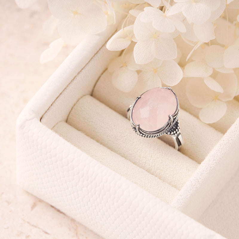 Frozen Wonderland Rose Quartz Ring