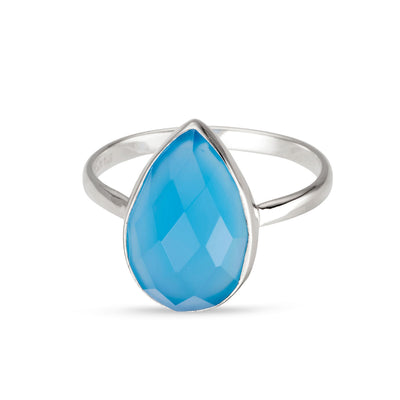Freesia Blue Calcedony Ring