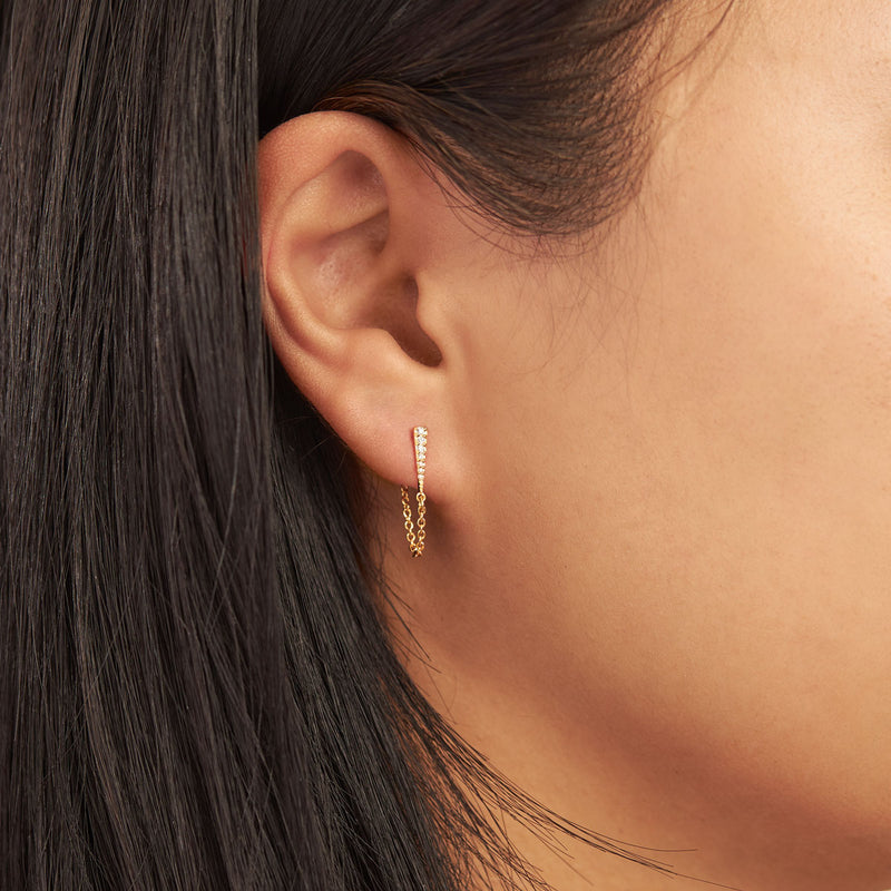 Chained Constellation Studs Gold