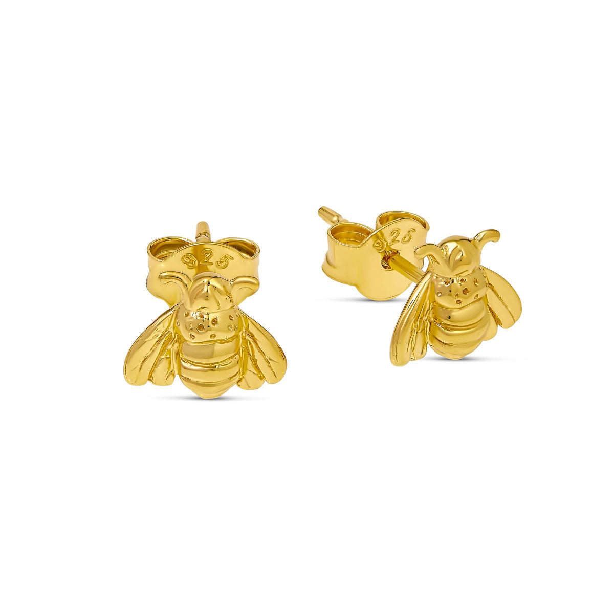 Pollination Bee Studs Gold
