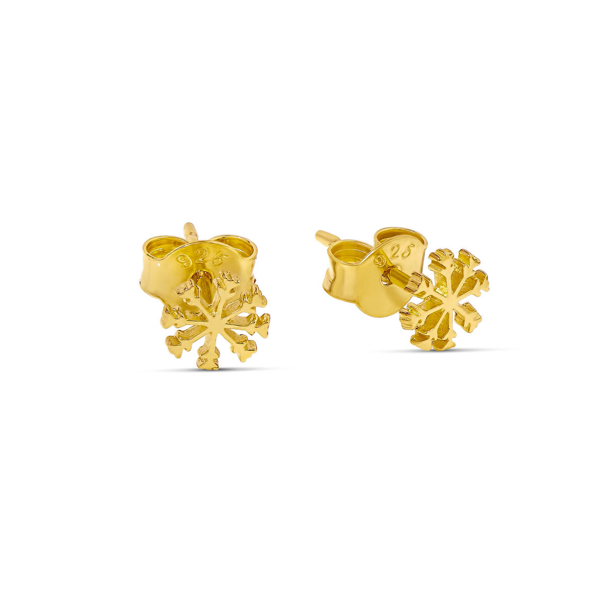 Baby Snowflake Studs Gold