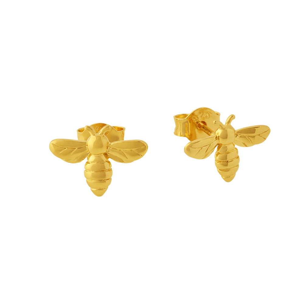Delicate Meant to Bee Gold Studs