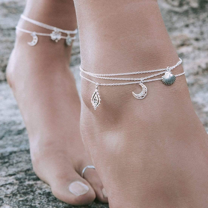 Midsummer Star Anklet Mandala Moon Anklet