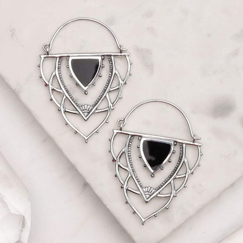 Midsummer Star Earrings Ancient Archways Onyx Hoops