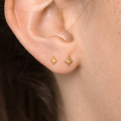 Midsummer Star Earrings Gold Celestial Studs