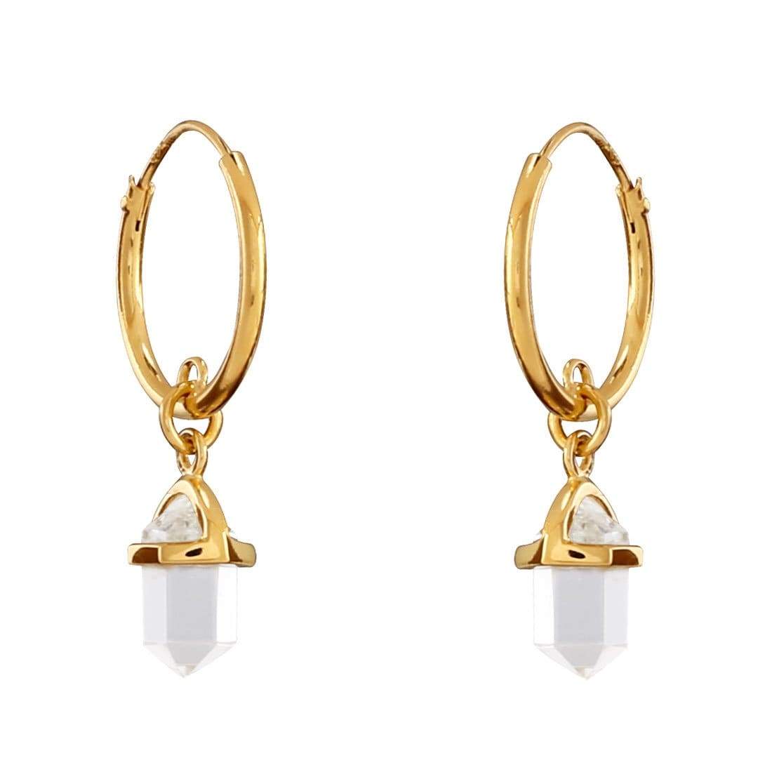 Midsummer Star Earrings Gold Empress Crystal Sleepers