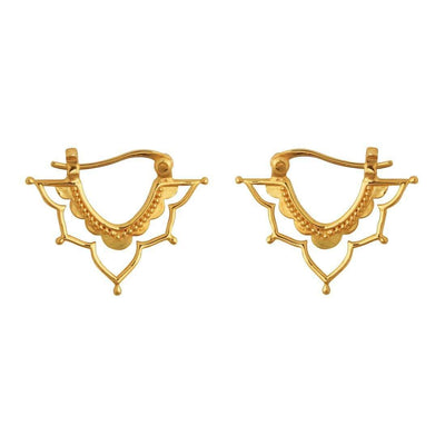 Midsummer Star Earrings Gold Templum Sleeper Earrings