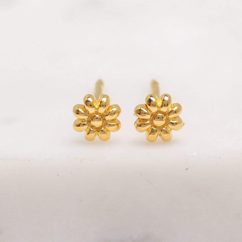 Midsummer Star Earrings Gold Wild Flower Studs