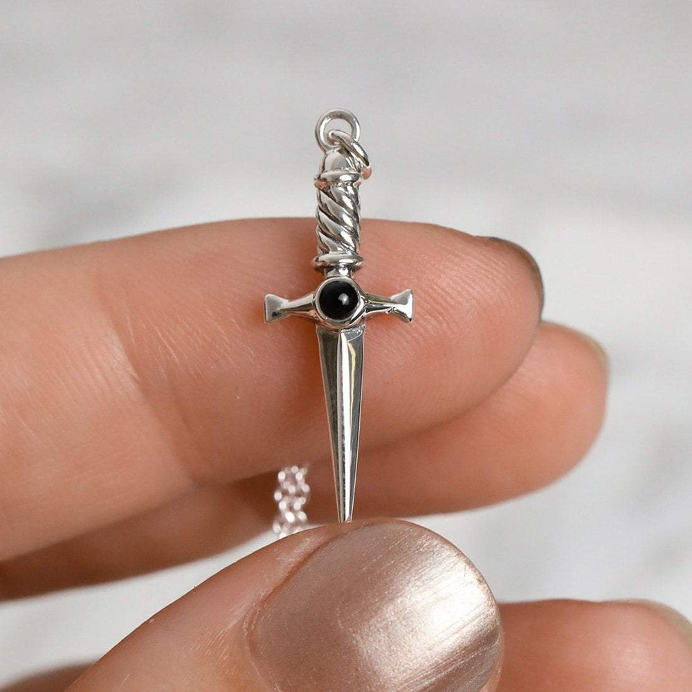 Midsummer Star Necklaces Cosmic Dagger Onyx Necklace