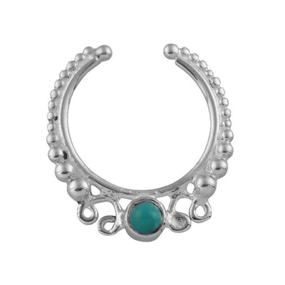 Midsummer Star Septum Ring Beaded Stone Septum Ring