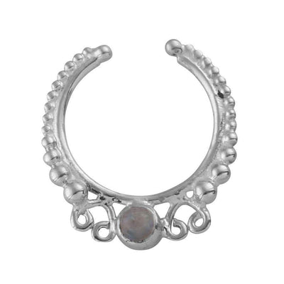 Midsummer Star Septum Ring Beaded Stone Septum Ring